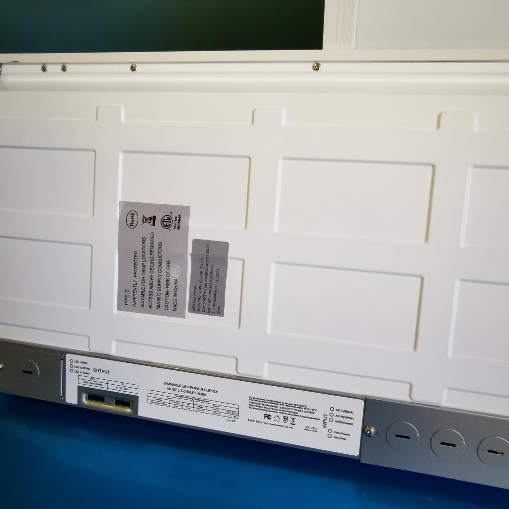 Backlit 1x4 FT LED Flat Panel Light,3CCT 3000k/4000k/5000k and Selectable Wattage 20W/30W/40W