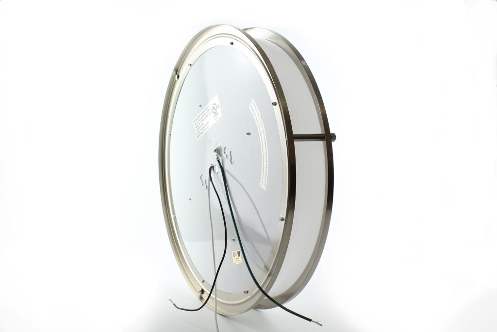 12" LED Round Flush Mount Ceiling Light 3CCT 3000K-4000K-5000K Convertible Brush Nickel