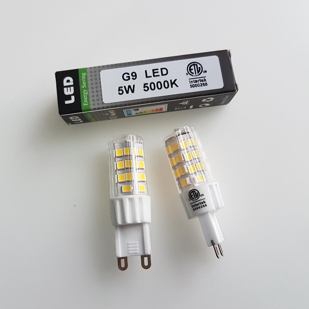 G9 5000K Day Light Bi-Pin Base LED Light Bulb 5W (40 Watt Equivalent) 500 Lumens Capsule