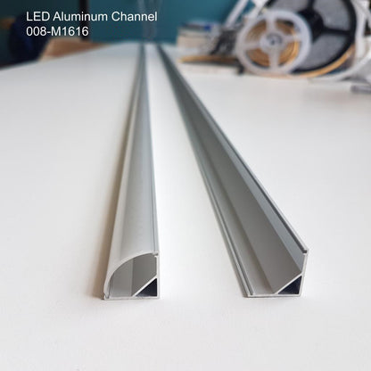 008 Aluminum Channel with Frosted Diffuser for LED Strips , 3 Meters
