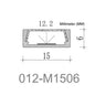012 Aluminum Channel with Frosted Diffuser for LED Strips , 3 Meters, BLACK