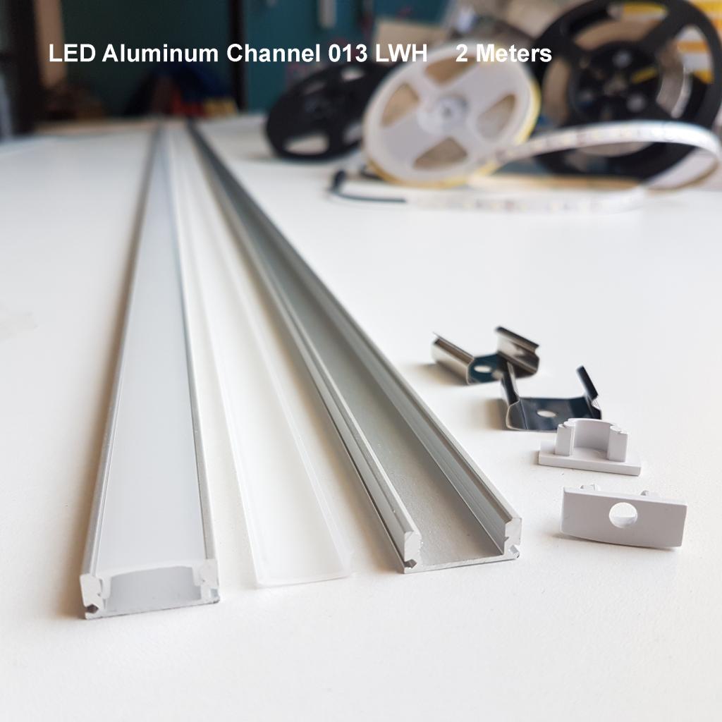 013 Aluminum Channel with Frosted Diffuser for LED Strips , 3 Meters