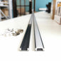 013 Aluminum Channel with Frosted Diffuser for LED Strips 3 Meters BLACK
