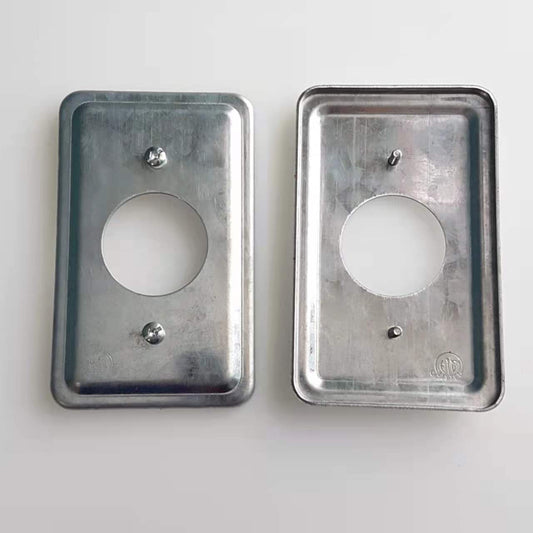 11c4-S Duplex 1-Gang Receptacle Plate One Opening, Steel