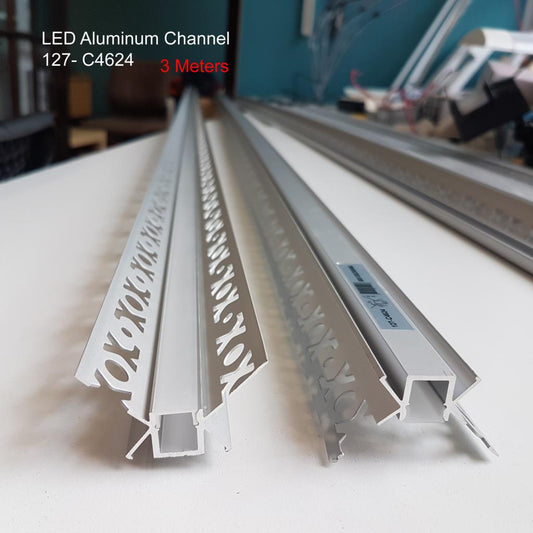 127 Aluminum Channel with Frosted Diffuser for LED Strips , 3 Meters