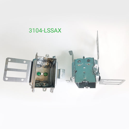 3104-LSSAX Device Box 2-1/2 In. Bx/Loomex Steel Stud, w/ Wrap-around Bracket, 24 PCs/BOX