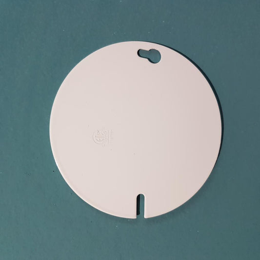 54C1-WH White Round Blank Flat Cover 4 In.