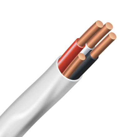 8/3 NMD90 Copper Electrical Wire - White - Cut By Meter
