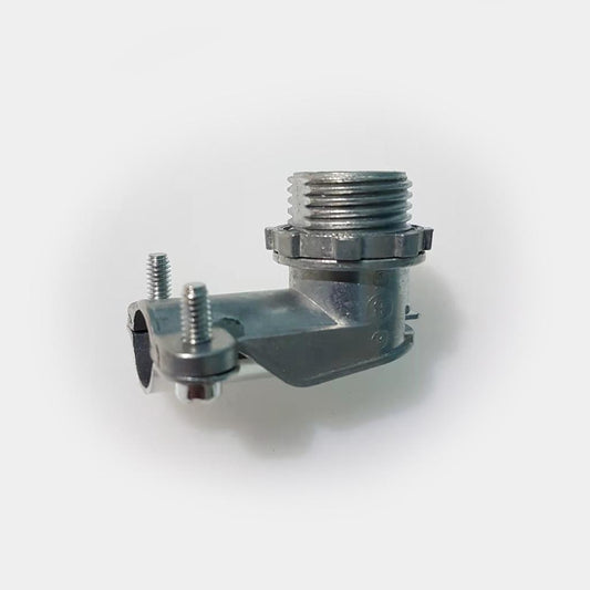 801-DC2 L16-L BX 90 Angle BX 3/8 In. Loomex/Box Connector