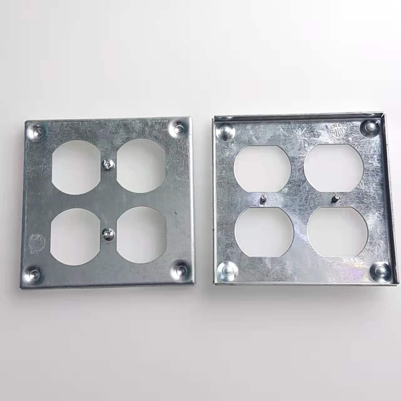 8371 Two Duplex 4 In. Square Cover, Steel