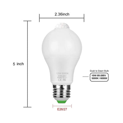 A19 LED Motion Sensor Light Bulb
