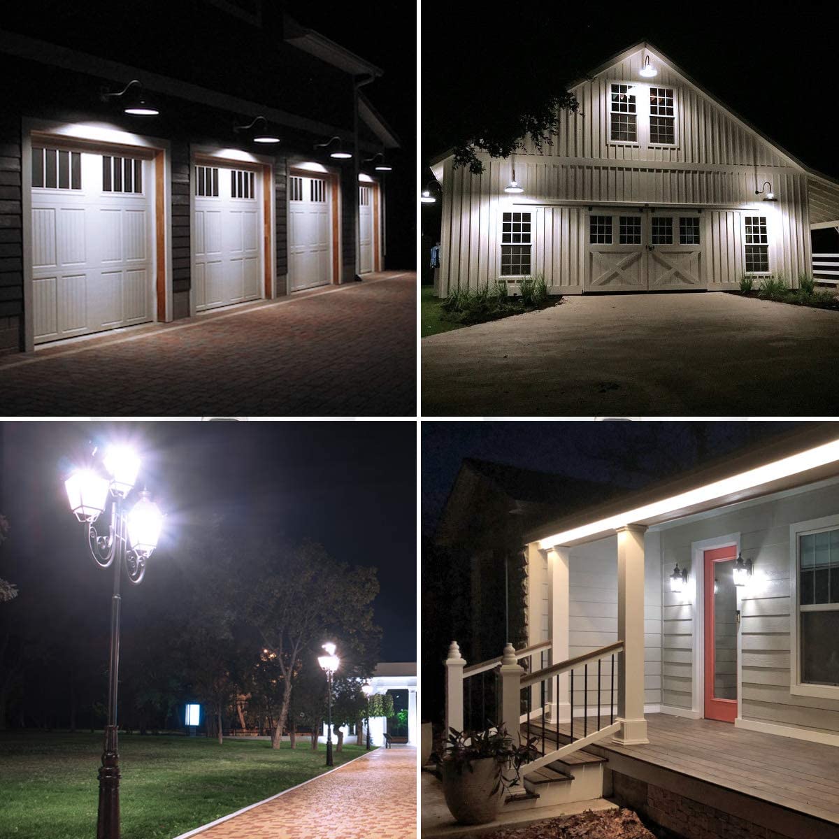 9W Dusk to Dawn Light Bulb 60W Equivalent, A19 E26 Sensor Bulbs Outdoor Auto on and Off, Daylight White 5000K