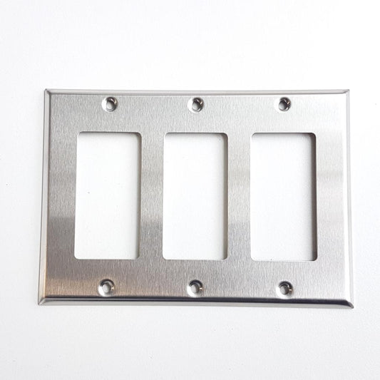 BN-KMP-3 Decora 3-Gang Brush Nickel / Stainless Steel Wall Plate