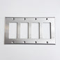 BN-KMP-4 Decora 4-Gang Brush Nickel / Stainless Steel Wall Plate