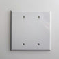 2-Gang Midway Blank wall plate, in White