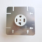 30A 125/250V Flush Mount NEMA 14-30R Dryer Outlet, WHITE