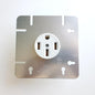 50A 125/250V Flush Mount NEMA 14-50R Range Outlet , WHITE