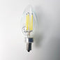 E12-B11-3000K LED Filament Bulb 5.5W (60W Equivalent) Dimmable 500 Lumens Candelabra Warm White Candle Light Bulbs