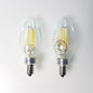 E12-B11-4000K LED Filament Bulb 5.5W (60W Equivalent) Dimmable 500 Lumens Candelabra Daylight Candle Light Bulbs