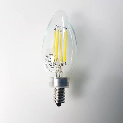 E12-B11-5000K LED Filament Bulb 5.5W (60W Equivalent) Dimmable 500 Lumens Candelabra Daylight Candle Light Bulbs