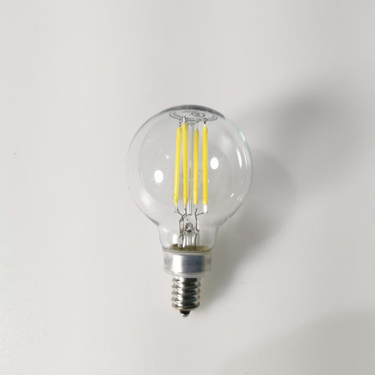 E12-G16.5-5000K LED Filament Bulb 5.5W (60W Equivalent) Dimmable 500 Lumens Daylight ROUND Candle Light Bulbs