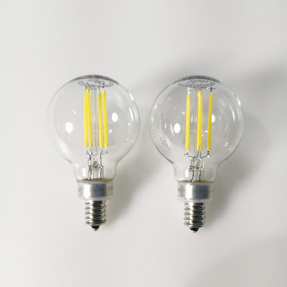 E12-G16.5-5000K LED Filament Bulb 5.5W (60W Equivalent) Dimmable 500 Lumens Daylight ROUND Candle Light Bulbs