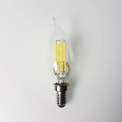 E14-CA10-5000K LED Filament Bulb 5.5W (60W Equivalent) Dimmable 500 Lumens Candelabra Daylight Candle Light Bulbs