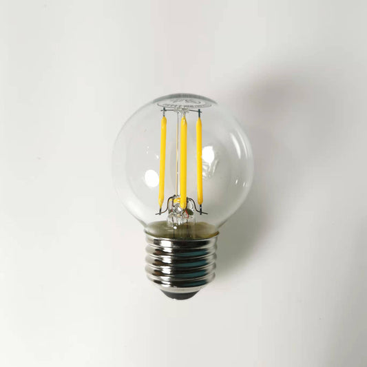 E26-G16.5-3000K LED Filament Bulb 5.5W (60W Equivalent) Dimmable 500 Lumens WARM WHITE ROUND Clear Bulbs
