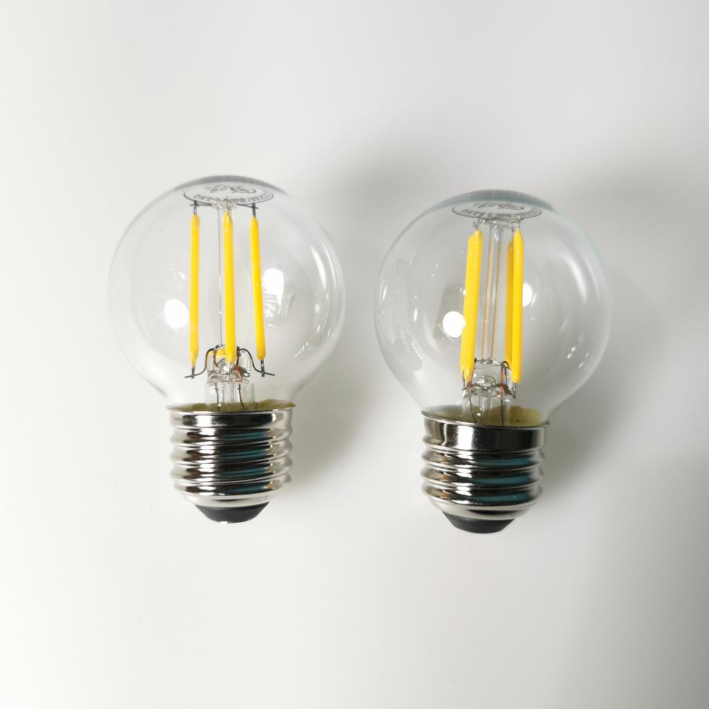 E26-G16.5-5000K LED Filament Bulb 5.5W (60W Equivalent) Dimmable 500 Lumens Daylight ROUND Clear Bulbs