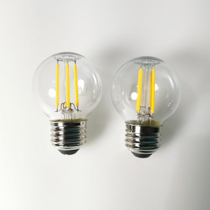 E26-G16.5-5000K LED Filament Bulb 5.5W (60W Equivalent) Dimmable 500 Lumens Daylight ROUND Clear Bulbs