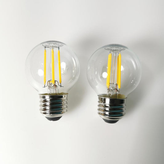 E26-G16.5-5000K LED Filament Bulb 5.5W (60W Equivalent) Dimmable 500 Lumens Daylight ROUND Clear Bulbs