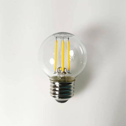 E26-G16.5-5000K LED Filament Bulb 5.5W (60W Equivalent) Dimmable 500 Lumens Daylight ROUND Clear Bulbs