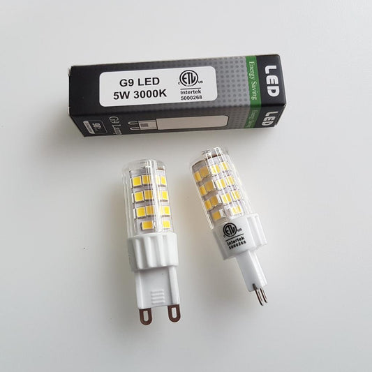 G9 3000K Warm White Bi-Pin Base LED Light Bulb 5W (40 Watt Equivalent) 500 Lumens Capsule