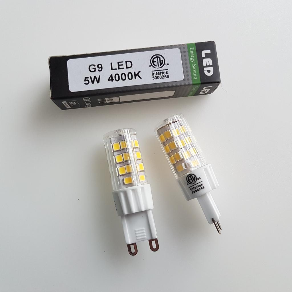 G9 4000K Soft White Bi-Pin Base LED Light Bulb 5W (40 Watt Equivalent) 500 Lumens Capsule