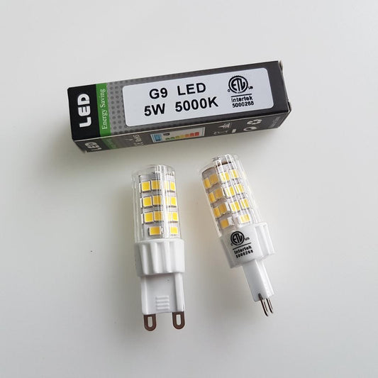 G9 5000K Day Light Bi-Pin Base LED Light Bulb 5W (40 Watt Equivalent) 500 Lumens Capsule