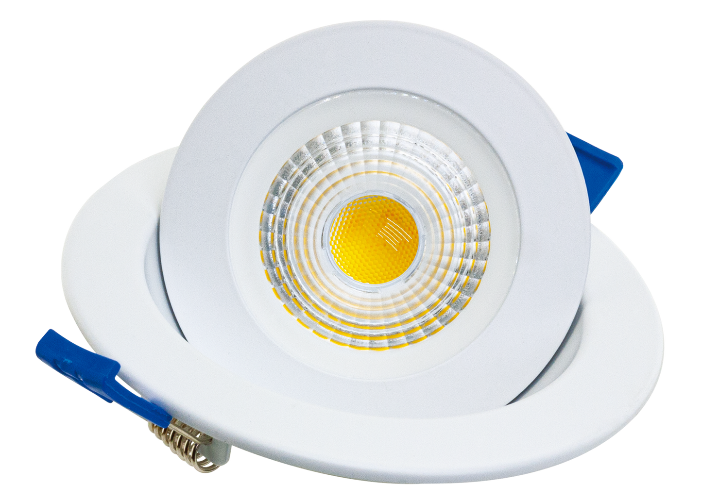 4" LED Floating Gimbal, 9 watts, Pre-select 5 CCT, 740 lms, Dimmable 10-100%, 120V, Round, White