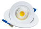 4" LED Floating Gimbal, 9 watts, Pre-select 5 CCT, 740 lms, Dimmable 10-100%, 120V, Round, White