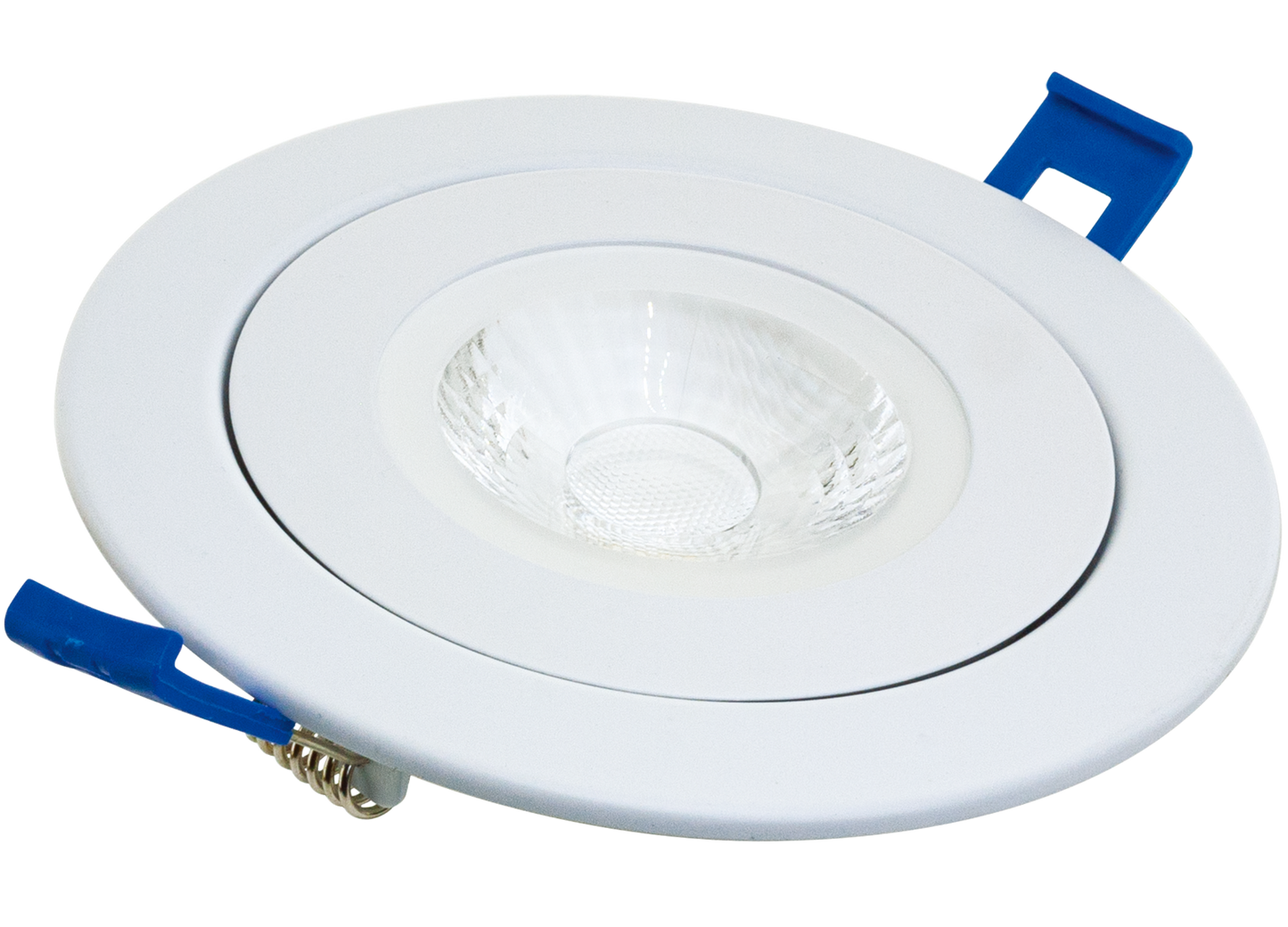 4" LED Floating Gimbal, 9 watts, Pre-select 5 CCT, 740 lms, Dimmable 10-100%, 120V, Round, White