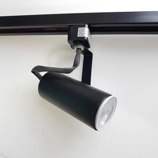 Track Lighting Head for LED Spot Light, Black/White Trim
