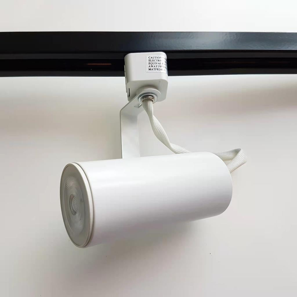 Track Lighting Head for LED Spot Light, Black/White Trim