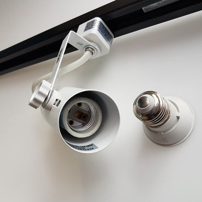 Track Lighting Head for LED Spot Light, Black/White Trim