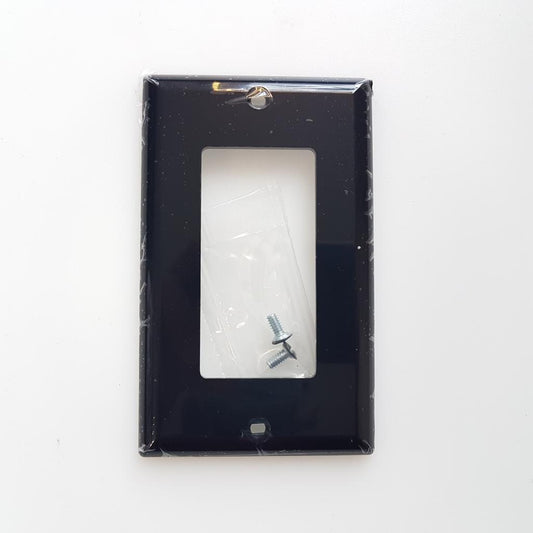JMP1-B Decora Wall Plate 1 Gang With Screw, Black