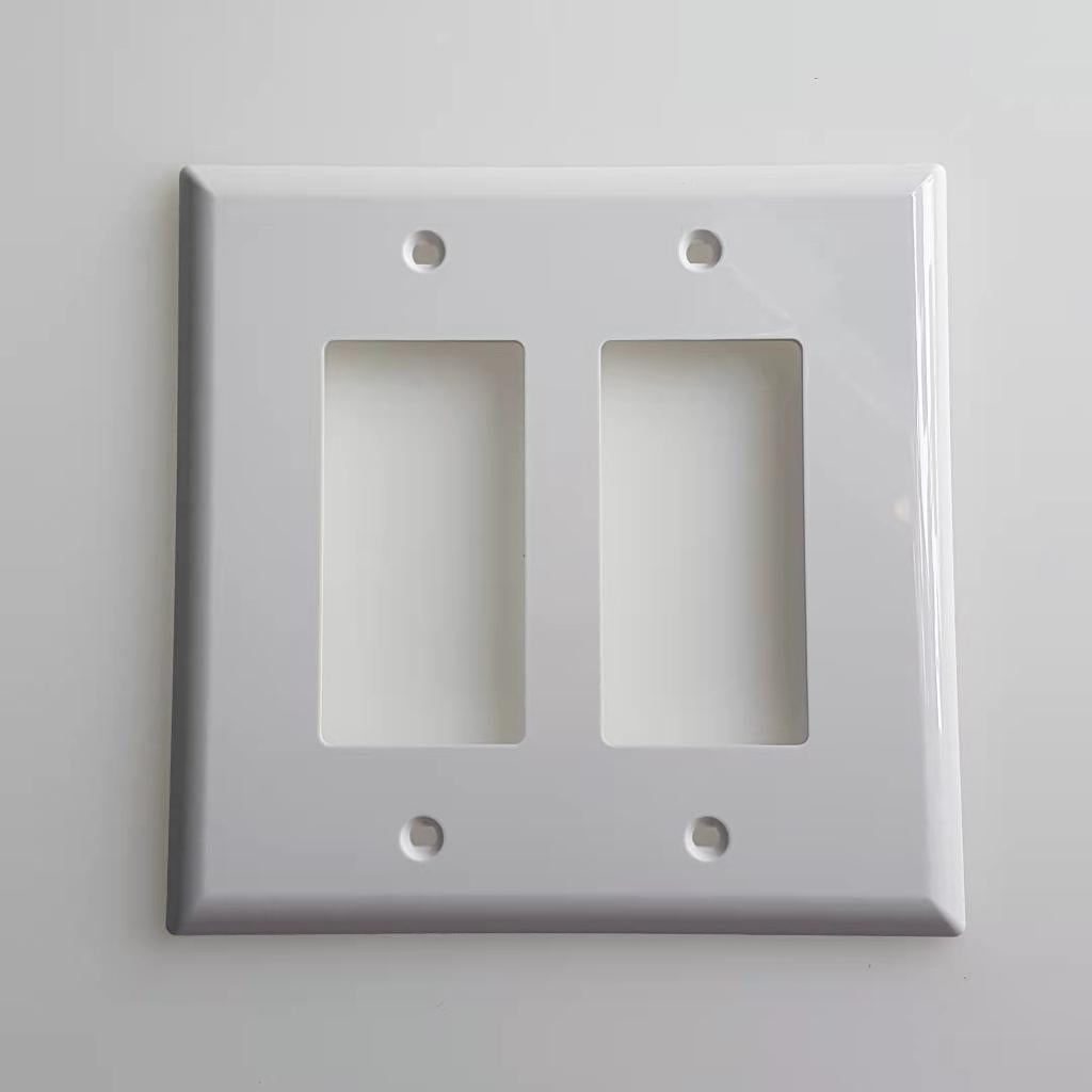 JMP2 Decora wall plate 2 Gang with Screw, White