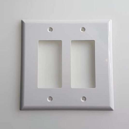 JMP2 Decora wall plate 2 Gang with Screw, White