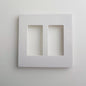KMP2 Decora 2-Gang Wallplate, Screwless, Poly Carbonate, Snap-On Mount - White