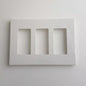 KMP3 Decora 3-Gang Wallplate, Screwless, Poly Carbonate, Snap-On Mount - White