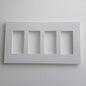 KMP4 Decora 4-Gang Wallplate, Screwless, Poly Carbonate, Snap-On Mount - White
