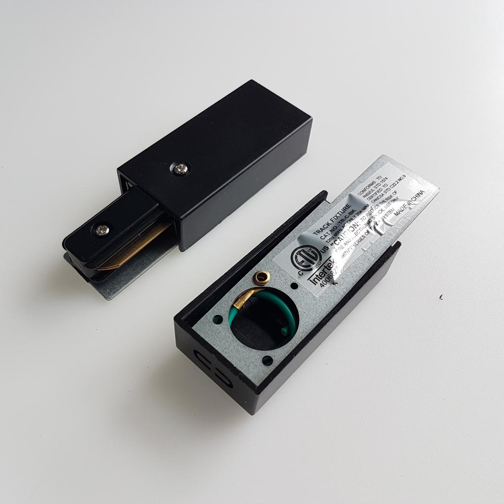 Live End Connector for Track Lighting Rail