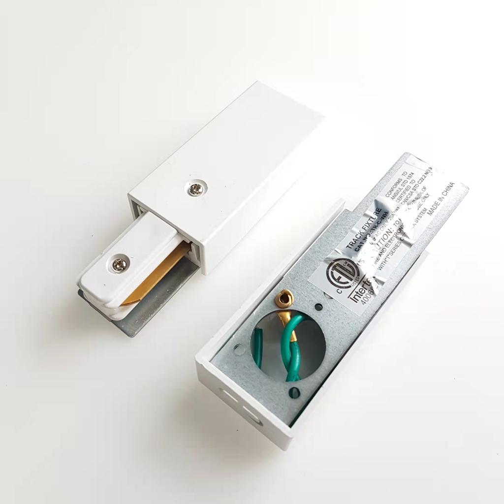 Live End Connector for Track Lighting Rail