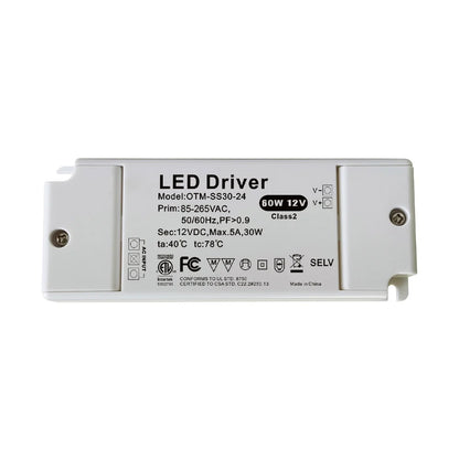 OTM-SS60-12 12V DC 60W LED Driver, Hardwire